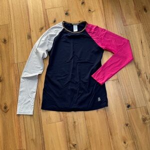 Tommy Bahama Navy White, & Pink UV Shirt size‎ Small